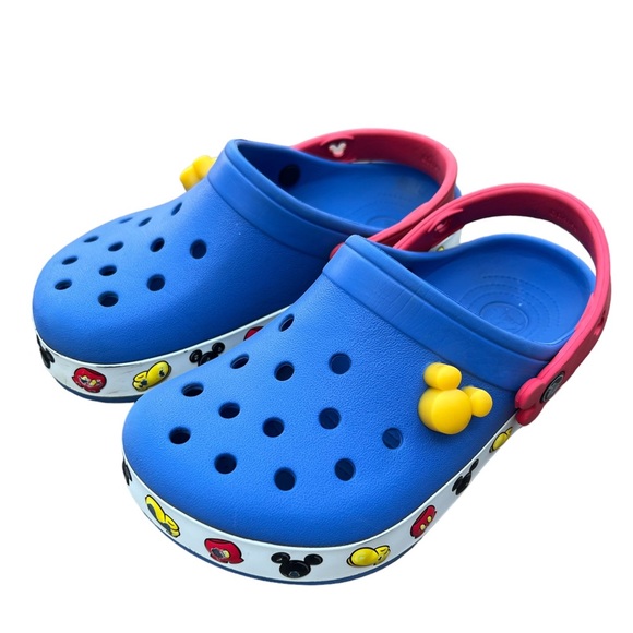 CROCS Other - Walt Disney Mickey Mouse blue kids crocs shoes size big kids 2